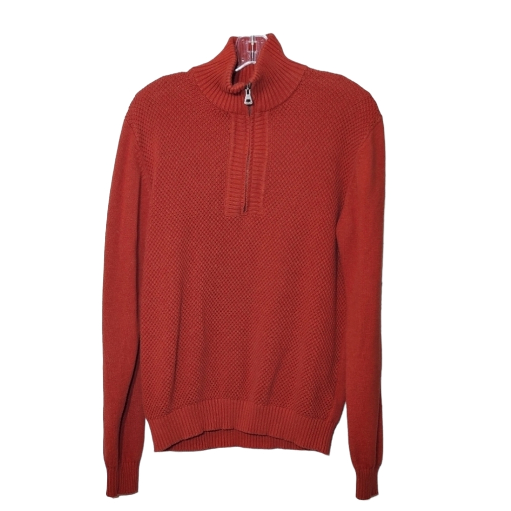 Southern Pines Men's Cotton 1/4 Zip Pullover Sweater, Medium